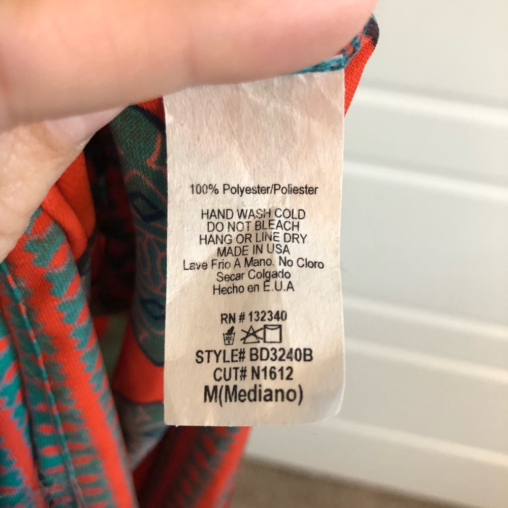 NWT Turquoise and Orange Print Dress - Picture 6 of 6